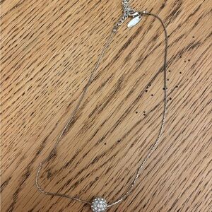 Elegant Silver Necklace with Crystal Pendant